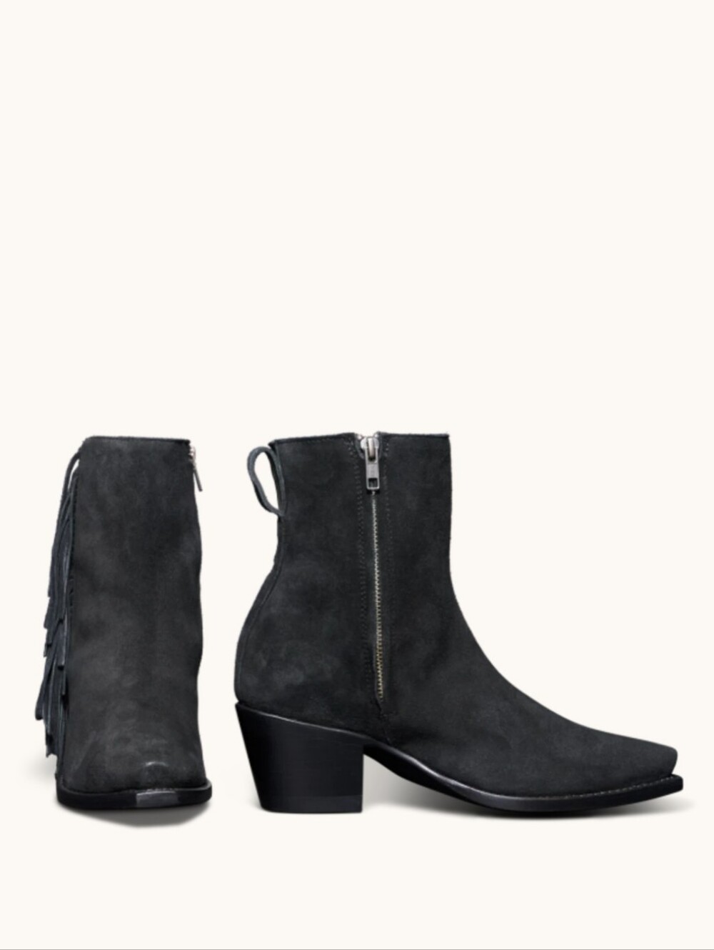 Tecovas Black Midnight Suede The Georgia Ankle Boot Size 5